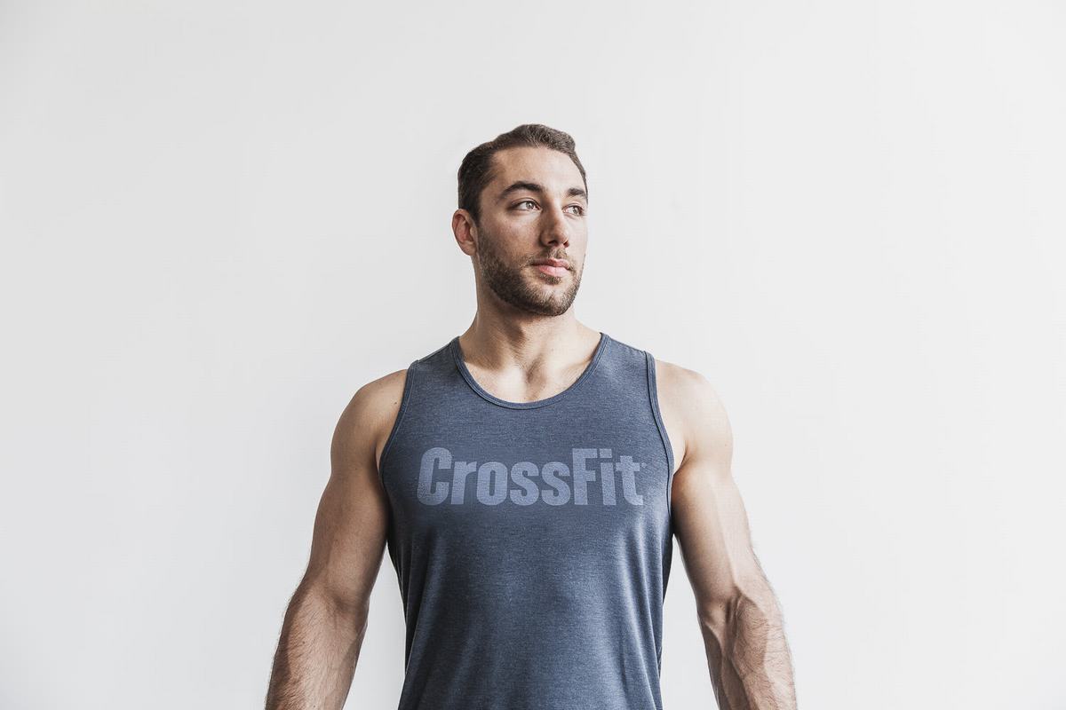 Nobull Crossfit® Men\'s Tank Tops Navy | Australia (RW6917)